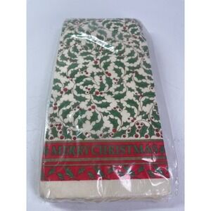 VTG Party House Holly Dinner Napkins 12 Count 3 Ply Paper Merry Christmas
